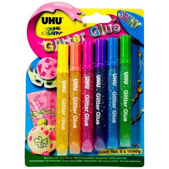 UHU Klej brokatowy Creative Glitter 6 kolorów UHU