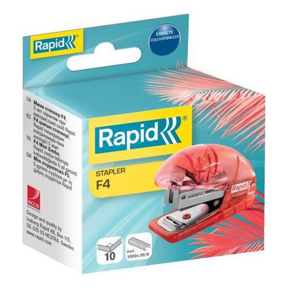 Zszywacz Rapid Zszywacz mini Rapid Colour"Breeze F4, 10 kartek, 5 lat gwarancji, lawendowy 5001532