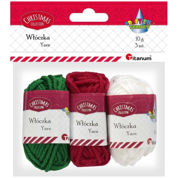 Titanum Włóczka 3x10g kolory świąteczne Titanum