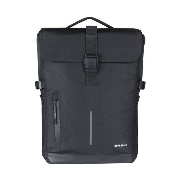 Sakwy BASIL MOVE DOUBLE BICYCLE BAG, MIK z adapterem do mocowania, 30L, Wodoodporna, Black (NEW 2025)