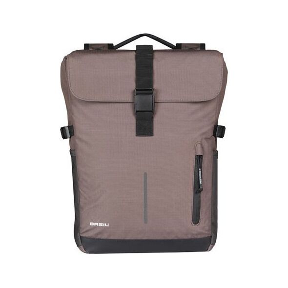 Sakwy BASIL MOVE DOUBLE BICYCLE BAG, MIK z adapterem do mocowania, 30L, Wodoodporna, Brown (NEW 2025)