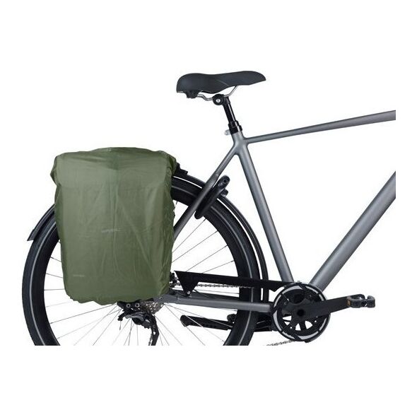 Sakwy BASIL MOVE DOUBLE BICYCLE BAG, MIK z adapterem do mocowania, 30L, Wodoodporna, Brown (NEW 2025)