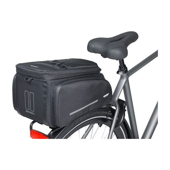 Torba na bagażnik BASIL MOV TRUNK BAG, MIK z adapterem do mocowania, 10-26L, Wodoodporna, Black (NEW 2025)