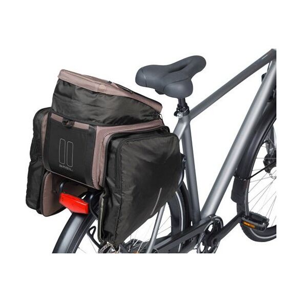 Torba na bagażnik BASIL MOV TRUNK BAG, MIK z adapterem do mocowania, 10-26L, Wodoodporna, Brown (NEW 2025)
