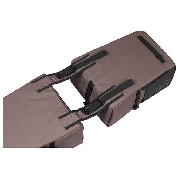 Sakwy BASIL MOVE DOUBLE BICYCLE BAG, UNIVERSAL BRIDGE, 30L, Wodoodporna, Brown (NEW 2025)