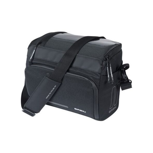 Torba na kierownicę BASIL MOVE HANDLEBAR BAG, KF z adapterem do mocowania, 7-8L, wodoodporna, Czarna (NEW 2025)