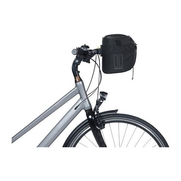 Torba na kierownicę BASIL MOVE HANDLEBAR BAG, KF z adapterem do mocowania, 7-8L, wodoodporna, Czarna (NEW 2025)