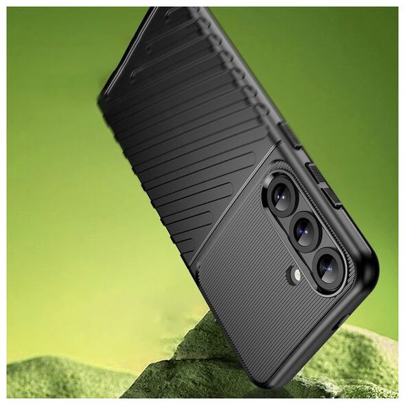 Thunder Case etui do Samsung Galaxy S25+ silikonowy pancerny pokrowiec - czarne