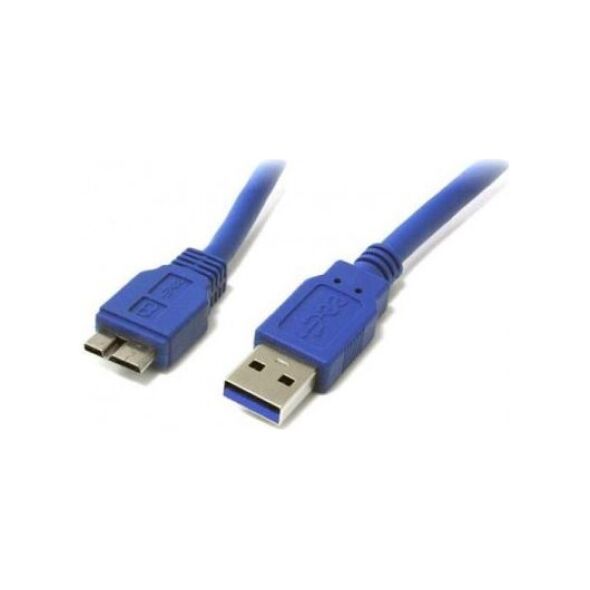 Kabel USB Techly USB-A - micro-B 3 m Niebieski (ICOC-MUSB3-A-030)
