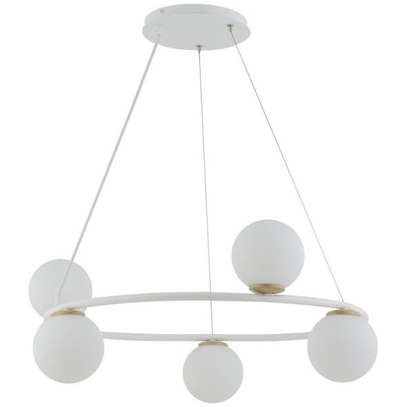 Lampa wisząca Sigma Lampa wisząca GAMA KOŁO Sigma nowoczesna do salonu biały