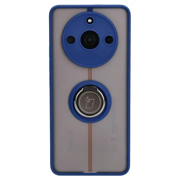 Bizon Case Hybrid Ring Realme 11 Pro / 11 Pro+ smoky with a navy blue frame