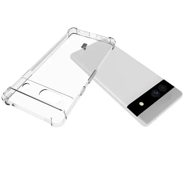 Bizon Case Clear Pack case + 2x screen glass + lens glass Google Pixel 7A clear