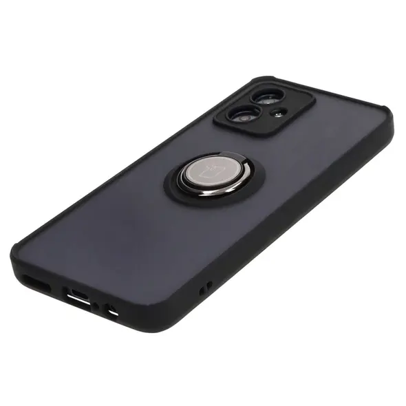 Bizon Case Hybrid Ring Motorola Moto G54 5G smoky with a black frame