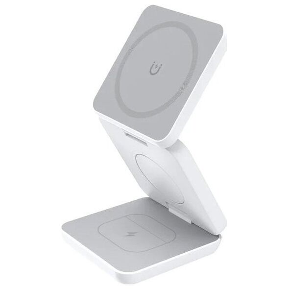 Ładowarka 1stCOOL 1stCOOL bezdrátová skládací QI nabíječka 3v1, MagSafe, USB-C, bílá