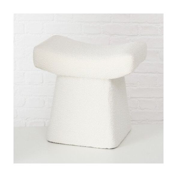 Taboret w pluszowym obiciu LIDAL, wys. 45 cm