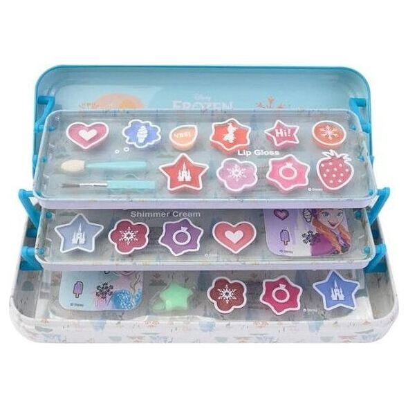 Disney Frozen Makeup Case Triple Layer Beauty Tin zestaw kosmetyków do makijażu dla dzieci