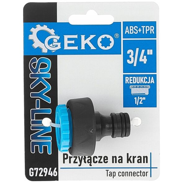 Przyłącze na kran 3/4" z redukcją 1/2" SKY-LINE – kartonik wystawowy (30/240)