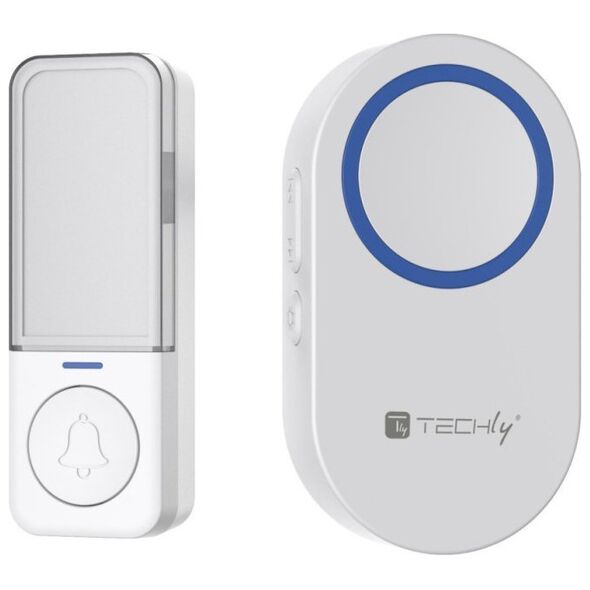 Dzwonek kinetyczny Techly zestaw nadajnik i odbiornik, IP56, 180m