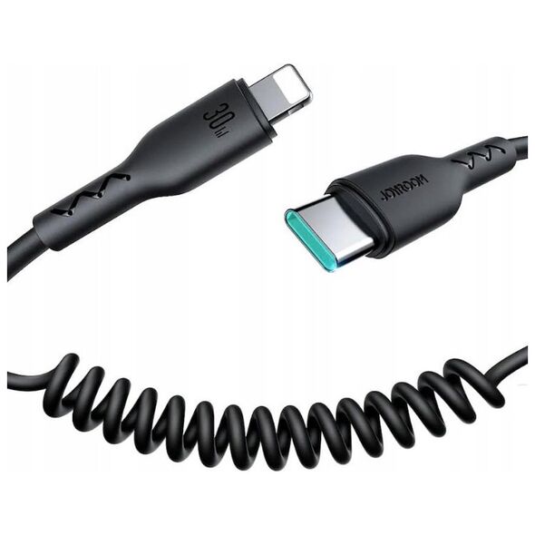 Fast Charging cable for car Joyroom Type-C to Lightning Easy-Travel Series 30W 1.5m  coiled (black) 6956116759902