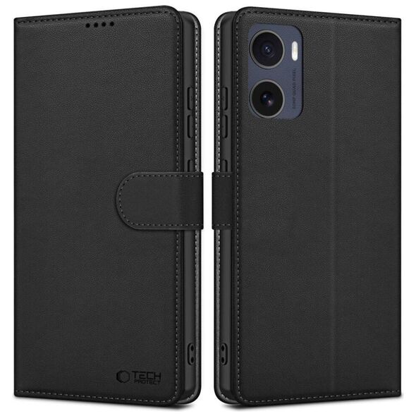 Case MOTOROLA MOTO G05 / E15 Tech-Protect Wallet Matte black 5906302361144