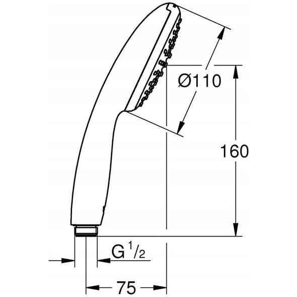Shower head GROHE VITALIO START 110, chrome