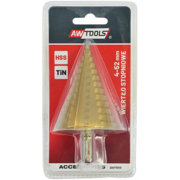 Wiertło AWTools AW WIERTŁO STOPNIOWE PROSTE / 4-52mm
