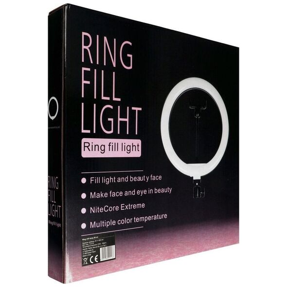 Lampa pierścieniowa Techonic  LED Ring Stream 10 cali z uchwytem na telefon