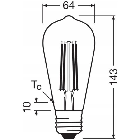 BULB LED ST64 E27 4W 830 806LM FIL ULTR