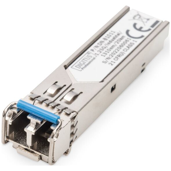 Moduł SFP Digitus 1.25 Gbps SFP Modul, 20km,SM,LC Dupl., 1000Base-LX,1310nm,Ind.
