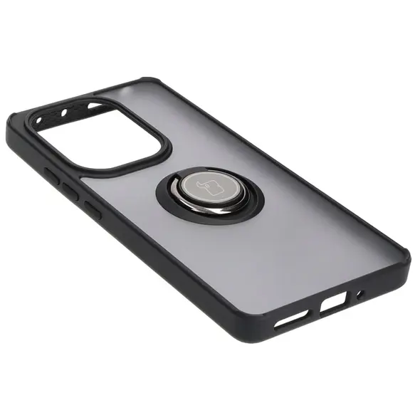 Bizon Case Hybrid Ring Xiaomi Poco M6 Pro 4G / Xiaomi Redmi Note 13 Pro 4G smoky with a black frame