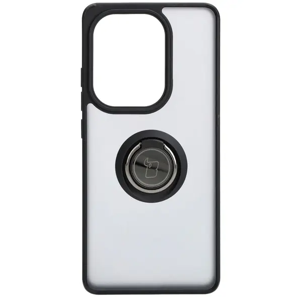 Bizon Case Hybrid Ring Xiaomi Poco M6 Pro 4G / Xiaomi Redmi Note 13 Pro 4G smoky with a black frame