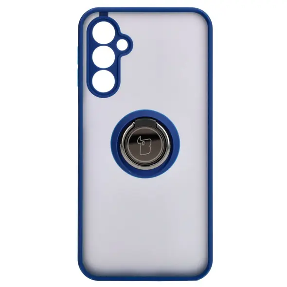 Bizon Case Hybrid Ring Samsung Galaxy M34 5G smoky with a navy blue frame