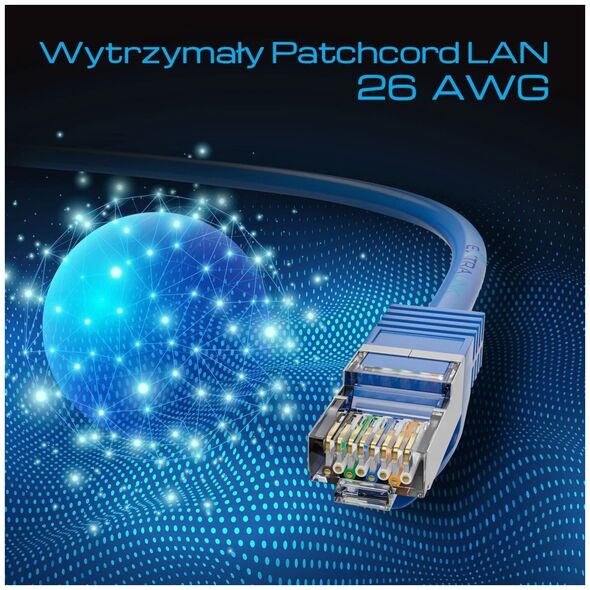 Extralink Kat.8.1 S/FTP 1m 40G Niebieski | Patchcord LAN | Miedź Kabel sieciowy skrętka