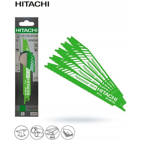 HIKOKI SAW BLADE FOR SABRE SAWS RPM30B/S123XF 150mm /5pcs.