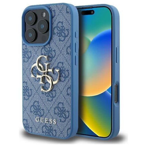Original Case IPHONE 16 PRO Guess Hardcase 4G Big Logo (GUHCP16L4GMGBL) blue 3666339327620