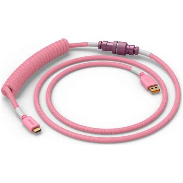 Glorious Glorious GMMK Coiled Cable Pixel Pink, Spiralkabel, USB-C/USB-A - pink