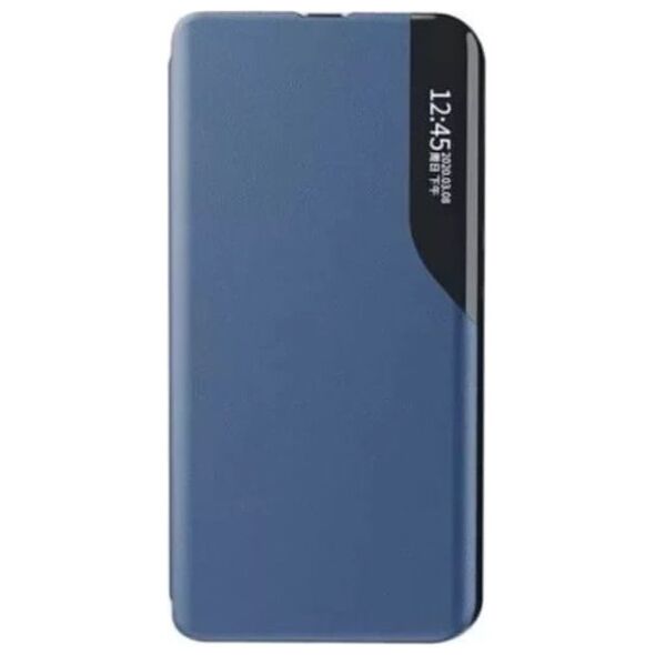 Eco Leather View Case etui do Samsung Galaxy S25+ z klapką i podstawką - niebieskie