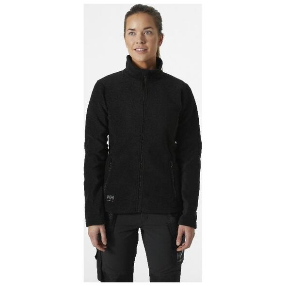 Women's sweater HELLY HANSEN Manchester 2.0 Fleece JKT, black XS