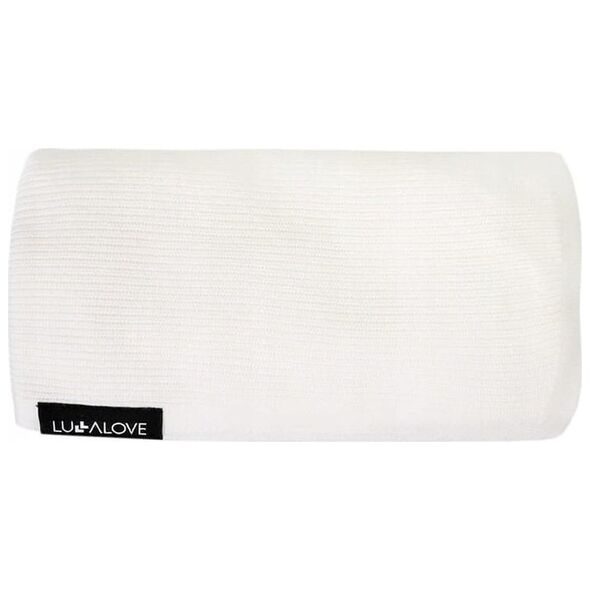 LullaLove Lekki dzianinowy kocyk 90x90cm mgiełka kokos Lullalove