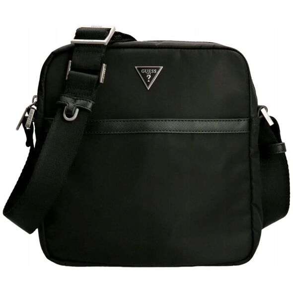 Guess, Certosa, Polyurethane, Textile Bag, Black, HMECRNP2258BLA, For Men, 22 x 5 x 23.5 cm For Men