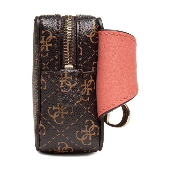 Guess, Camy, Textile Fanny Pack, 4G Logo, Coral/Brown, For Women For Women