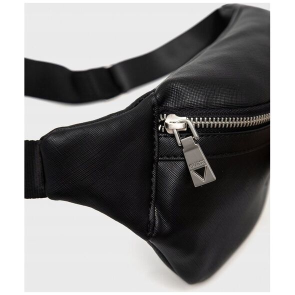 Guess, Certosa, Synthetic Leather, Textile Fanny Pack, hmcrts p1330, Black, 28 x 14 x 8 cm, For Men For Men