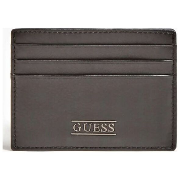 Guess, New Boston, Leather Card Holder, Black, For Men For Men
