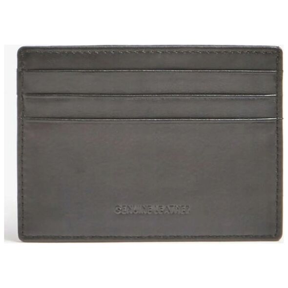 Guess, New Boston, Leather Card Holder, Black, For Men For Men