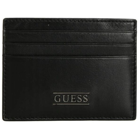 Guess, New Boston, Leather Card Holder, Black, For Men For Men