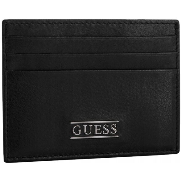 Guess, New Boston, Leather Card Holder, Black, For Men For Men