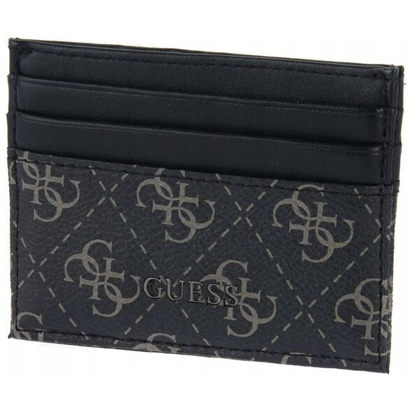 Guess, Vezzola, Leather Card Holder, Black, For Men For Men