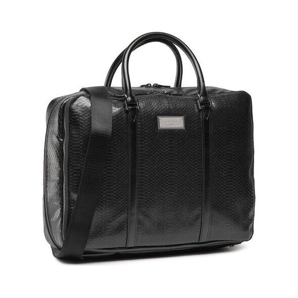 Guess, Guess, Leather, Leather Briefcase, Laptop Compartiment, Black, 40 x 30 x 9 cm, For Men For Men