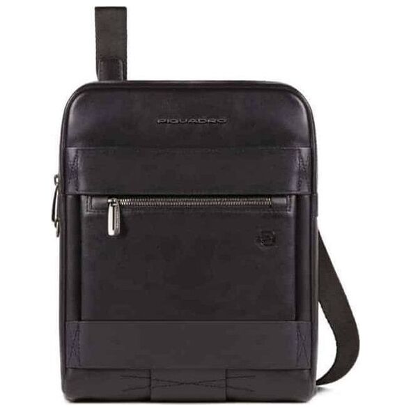 Piquadro Piquadro, Obidos, Leather, Small, Crossbody Bag, Black, 22 x 28 x 5 cm, For Men For Men