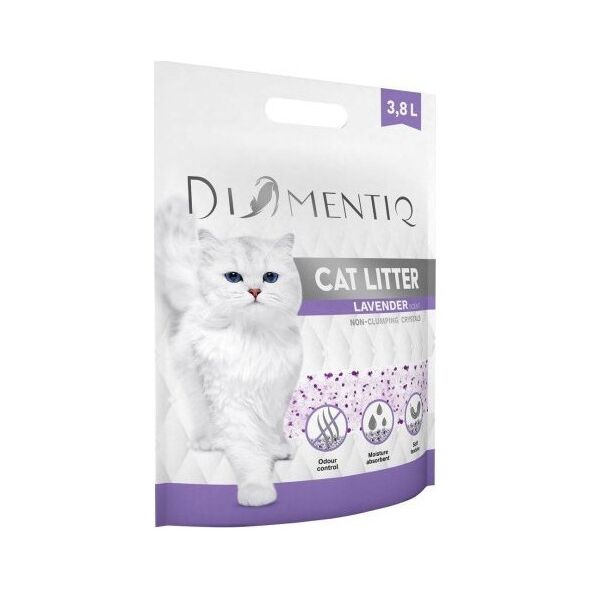 Żwirek dla kota Diamentiq Żwirek Lavender Silikonowy, Niezbrylający się dla kota - 3,8 l